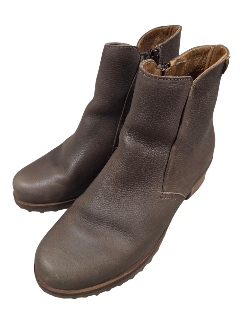 El Naturalista Women's Brown Leather Ankle Boots